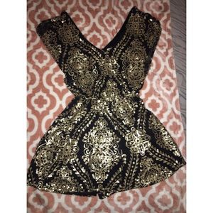 Gold Romper | Sequins | Sexy